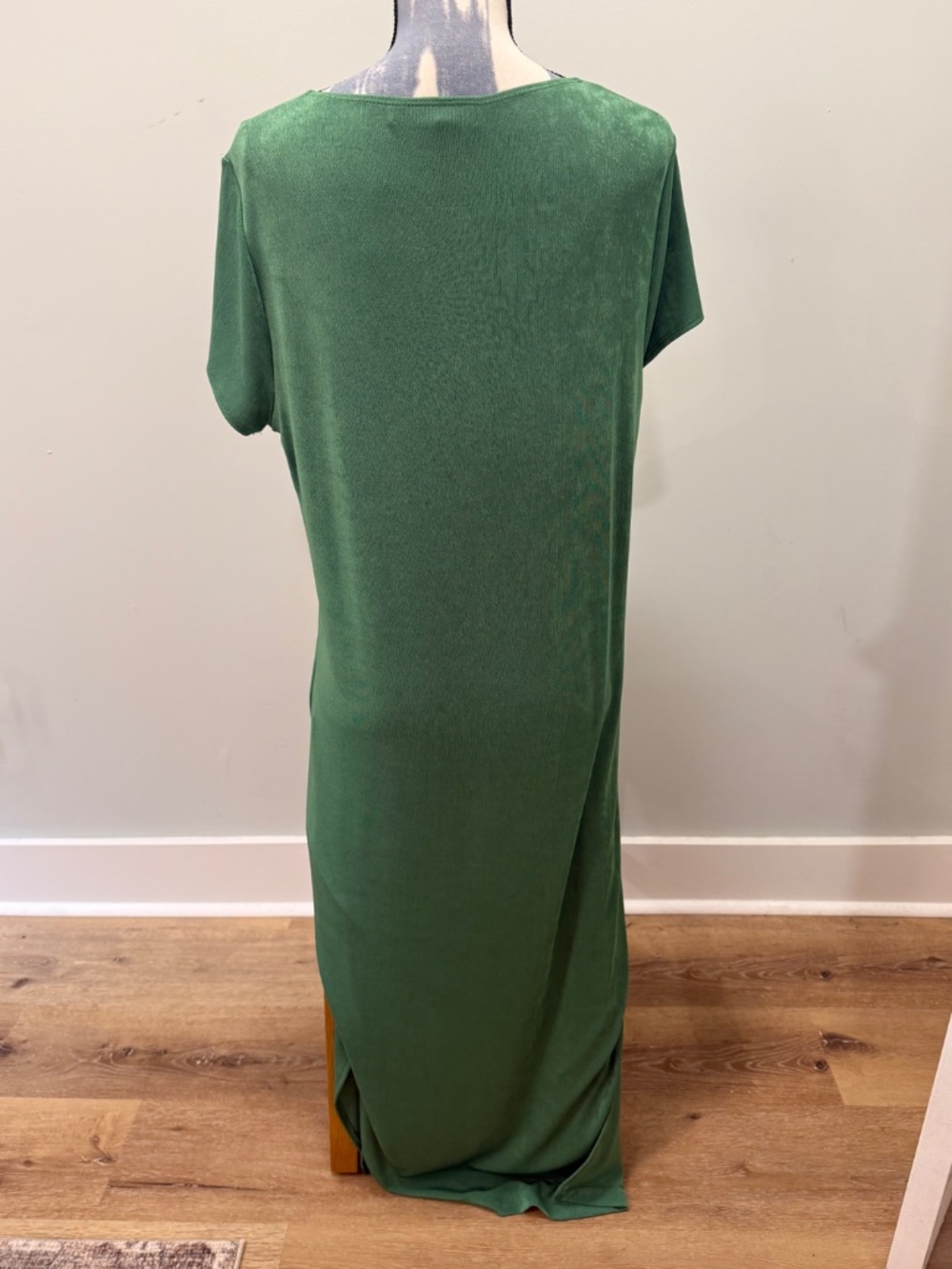 Chico's Maxi Green Travelers Dress Size Large - Picture 9 of 11